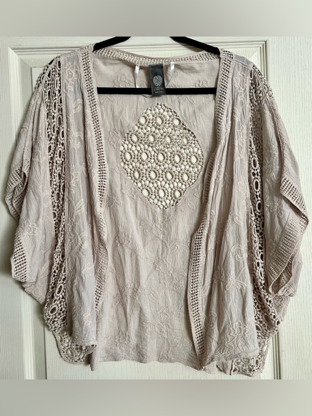 Crochet Embroidered Shawl - Picture 6 of 7